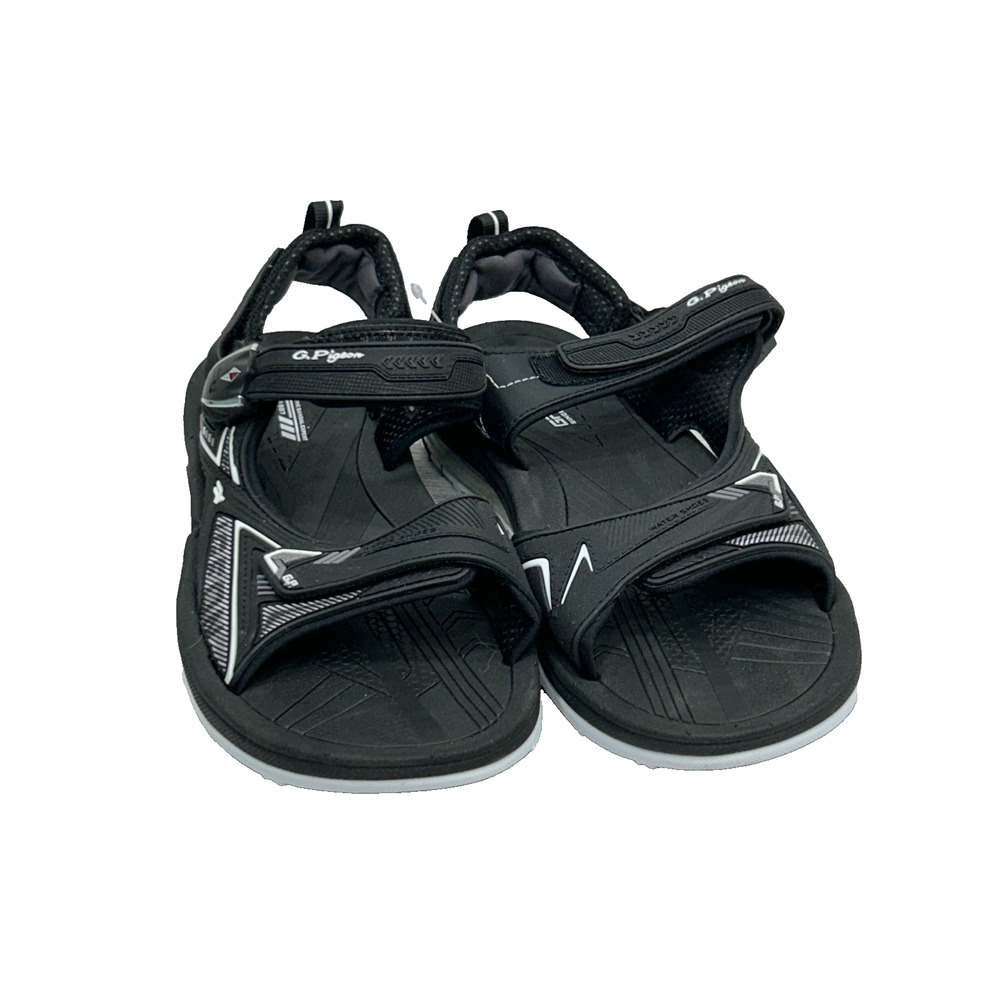 New Gold Pigeon Unisex Black Athletic Comfort Easy Go Snap Lock Sandals Size 39